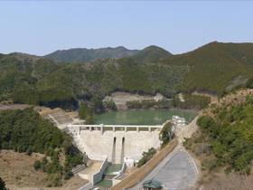 ダムカード　★　切目川ダム　広川ダム　限定記念版 足利の松田川ダム30周年記念、ダムカード3000枚を配布 4人の侍描いた